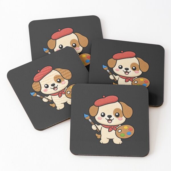 Item preview, Dog Painter – Cute Kawaii Artist Puppy Design designed and sold by ColorSplash123.