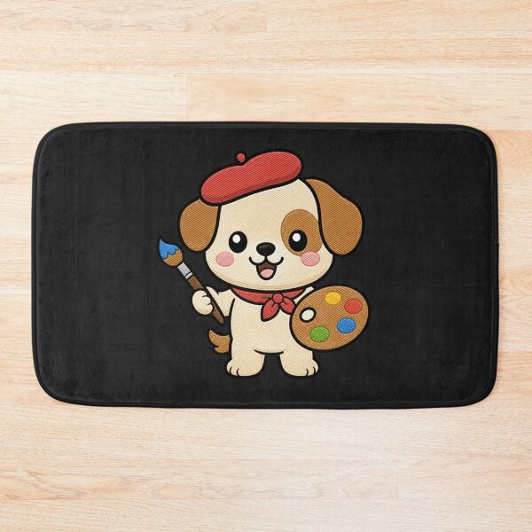 Artikelvorschau, Hunde-Maler – Niedliches Kawaii-Künstler-Welpen-Design entworfen und verkauft von ColorSplash123.