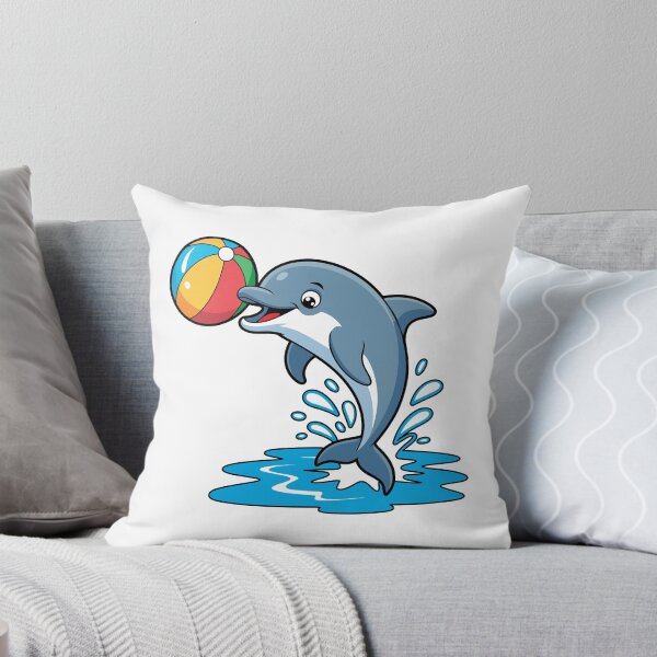 Item preview, Playful Dolphin With a Ball – Cute Ocean Illustration designed and sold by DoraTora.