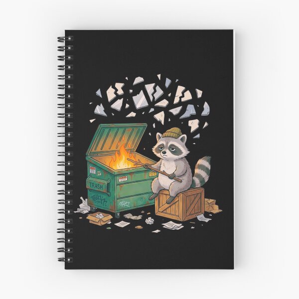 Item preview, Raccoon Dumpster Fire Trash Panda Survival Humor Cartoon designed and sold by designleon19.