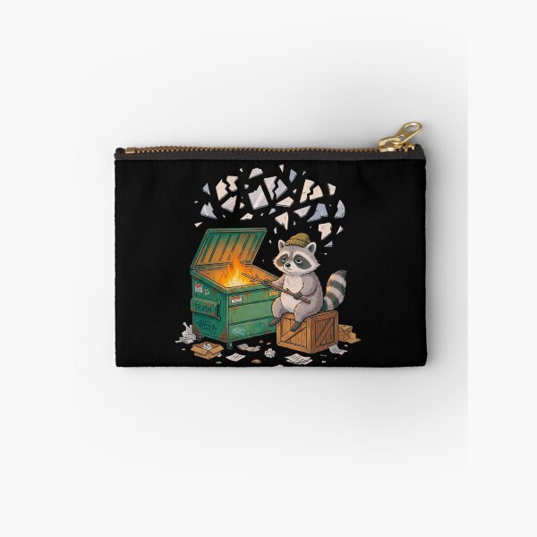 Item preview, Raccoon Dumpster Fire Trash Panda Survival Humor Cartoon designed and sold by designleon19.