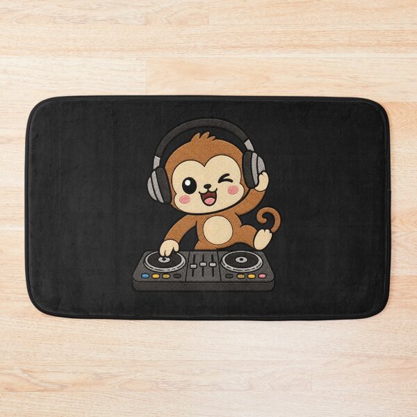 Item preview, Monkey DJ – Cute Kawaii Party Animal Design designed and sold by ColorSplash123.