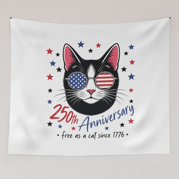 Item preview, Patriotic Cat USA Flag Sunglasses 250 Years 1776 2026 Funny 4th of July designed and sold by kiralynstration.