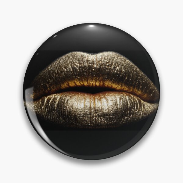Item preview, Gold lips shine on dark background designed and sold by anytka.