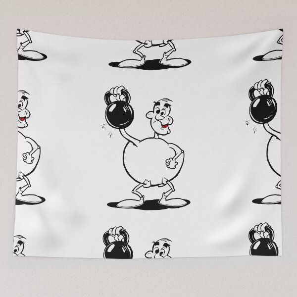 Item preview, Rubber Hose Kettlebell Cartoon - Animation Gym Shirt Design designed and sold by Mouad-Doadi.
