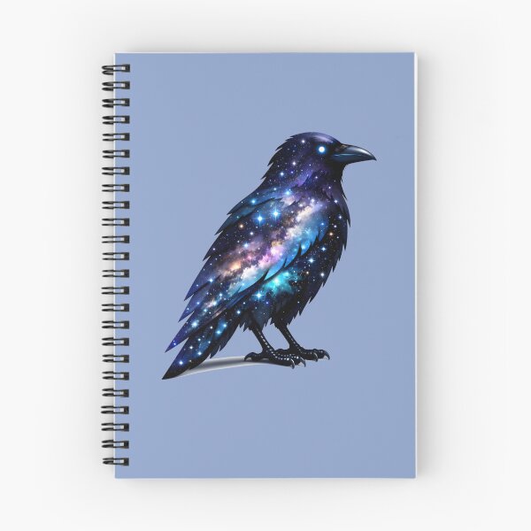 Item preview, Cosmic Crow | Celestial Galaxy Raven Silhouette & Star Cluster Art designed and sold by Studio77-Gothic.