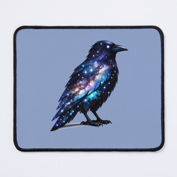 Item preview, Cosmic Crow | Celestial Galaxy Raven Silhouette & Star Cluster Art designed and sold by Studio77-Gothic.