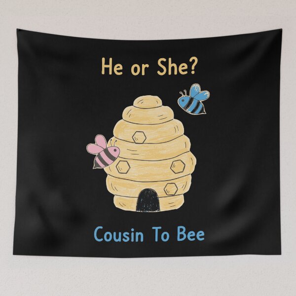 Item preview, Gender Reveal He Or She Cousin To Bee Baby Shower designed and sold by LuminOrb.