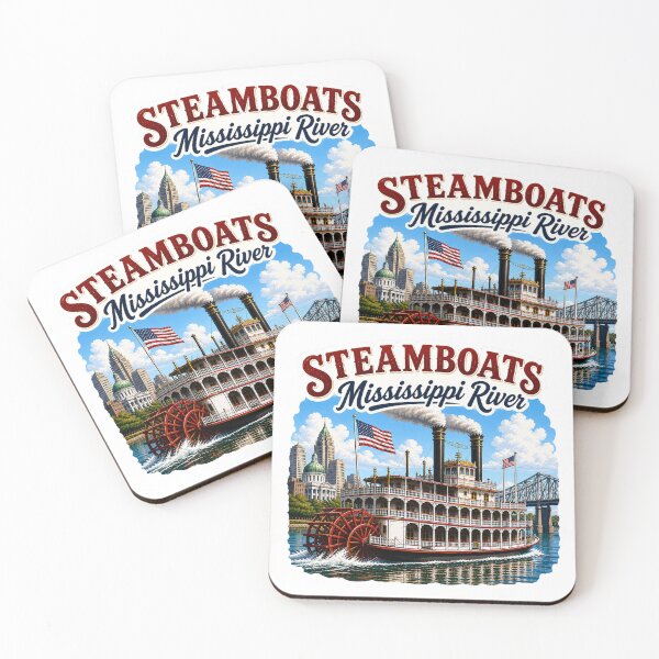 Item preview, Mississippi River Steamboats designed and sold by Myra365Art.