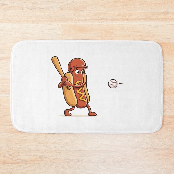Item preview, Dingers and Dogs Funny Baseball Hotdog Cartoon Game Day designed and sold by kiralynstration.