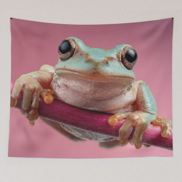 Item preview, Frog resting on a stick in a studio designed and sold by anytka.