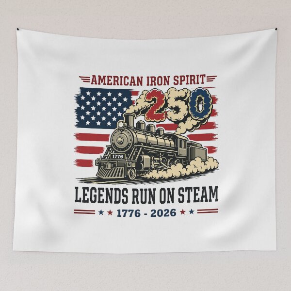 Item preview, Vintage Train USA 250 Years 1776 2026 Patriotic Steam Engine designed and sold by kiralynstration.