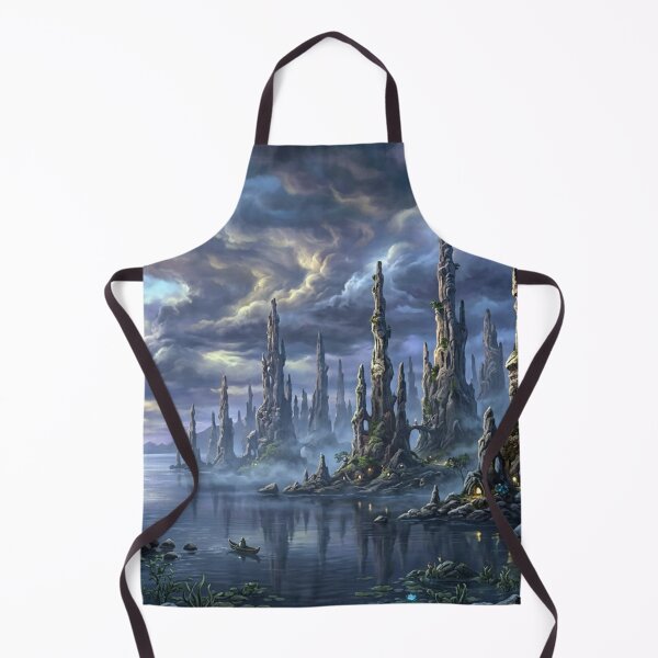 Item preview, Mystical rocky landscape in the evening designed and sold by Sigtrix.