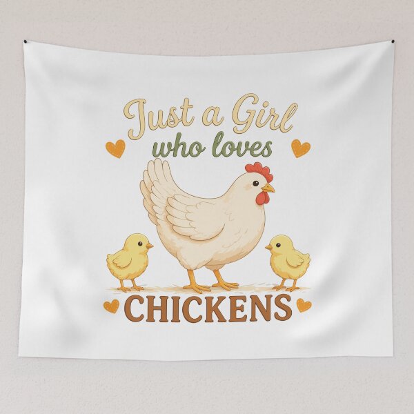 Item preview, Just A Girl Who Loves Chickens Cute Farm Animal Chicken Lover designed and sold by kiralynstration.