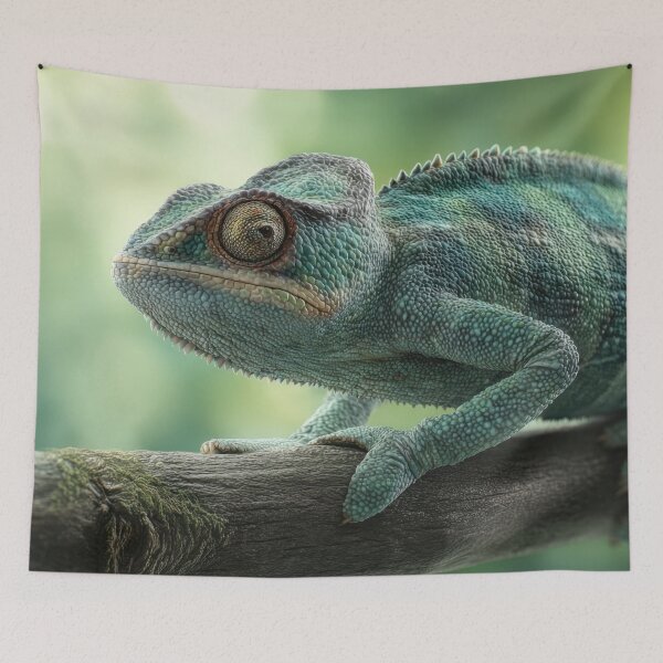 Item preview, Chameleon on a branch in nature designed and sold by anytka.