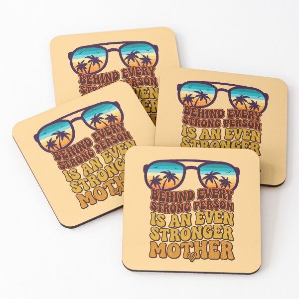 Item preview, Behind Every Strong Person Is a Stronger Mother – Retro Vintage Mom Gift, Empowering Mother Quote designed and sold by Im-Ara.