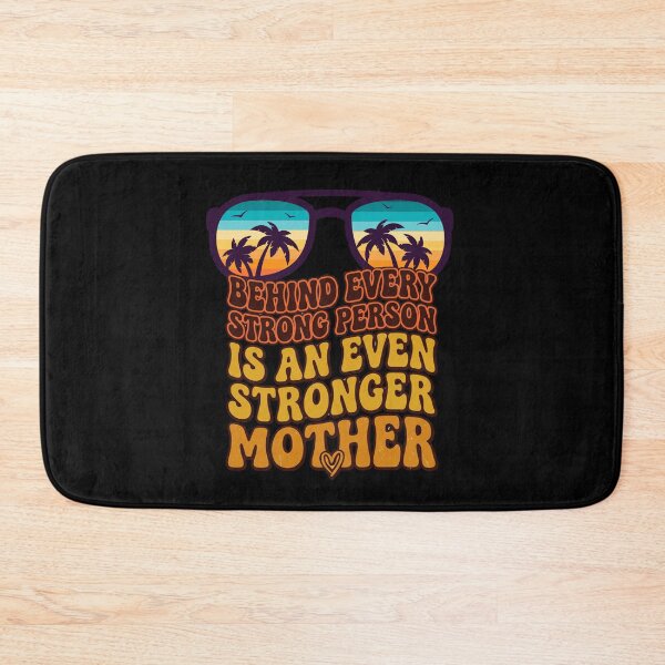 Item preview, Behind Every Strong Person Is a Stronger Mother – Retro Vintage Mom Gift, Empowering Mother Quote designed and sold by Im-Ara.
