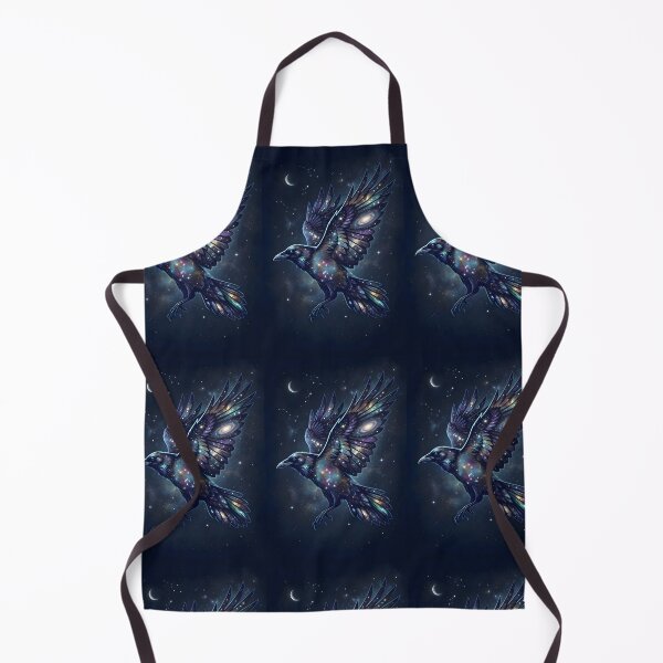 Item preview, Cosmic Crow | Celestial Galaxy Raven Silhouette & Star Cluster Art designed and sold by Studio77-Gothic.