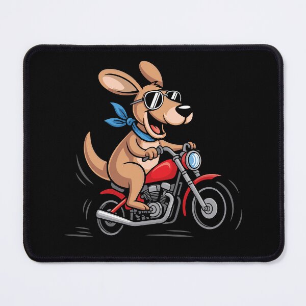 Item preview, Kangaroo on a Motorcycle – Funny Animal Rider Illustration designed and sold by DoraTora.