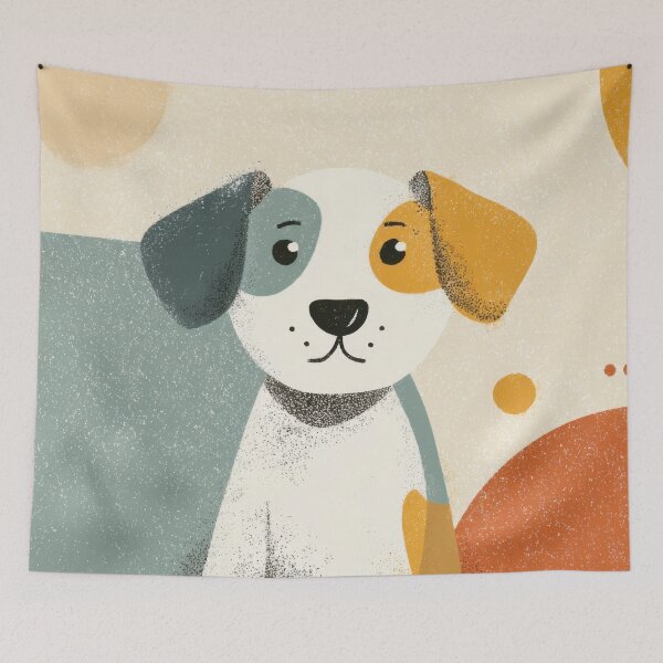 Item preview, Colorful dog with shapes designed and sold by anytka.