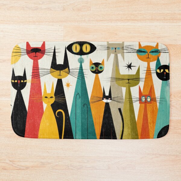 Item preview, Colorful cats in a group setting designed and sold by anytka.