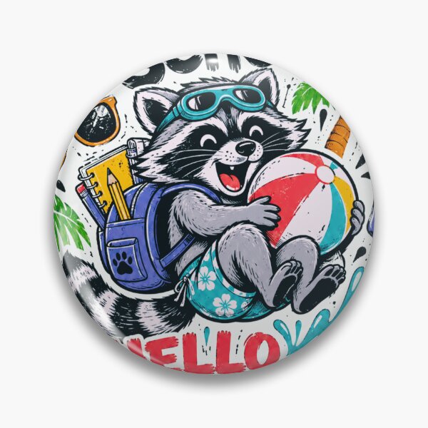 Item preview,  Goodbye School Hello Pool Raccoon Summer Break Humor designed and sold by designleon19.
