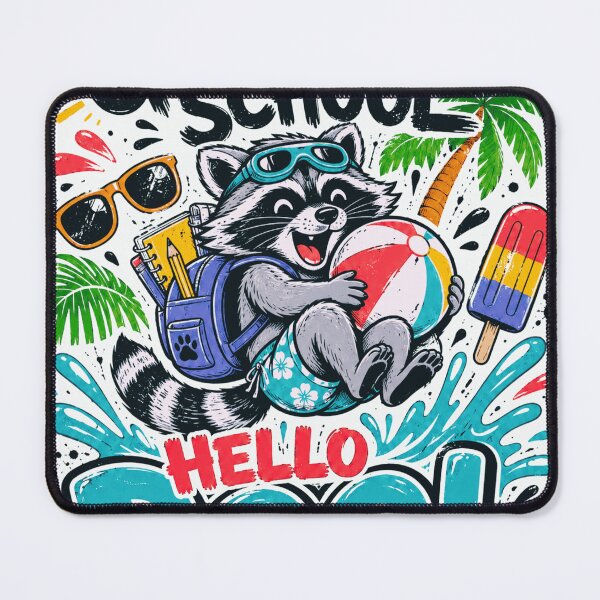 Item preview, Goodbye School Hello Pool Raccoon Summer Break Humor designed and sold by designleon19.