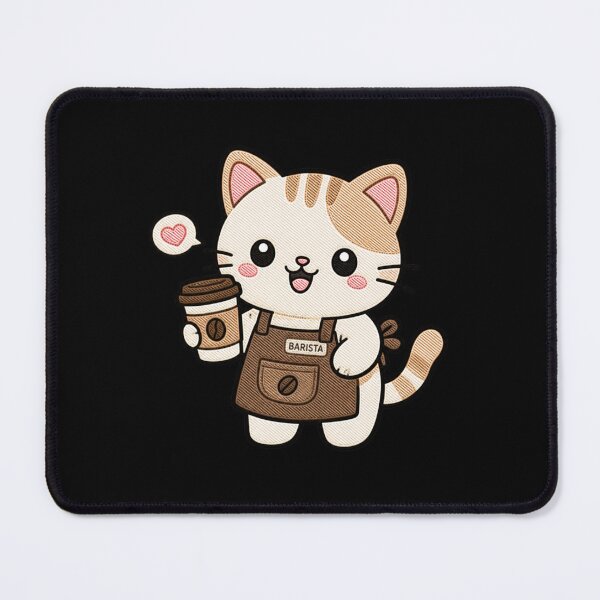 Item preview, Cat Barista – Cute Kawaii Coffee Lover Design designed and sold by ColorSplash123.