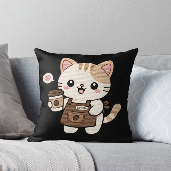 Item preview, Cat Barista – Cute Kawaii Coffee Lover Design designed and sold by ColorSplash123.