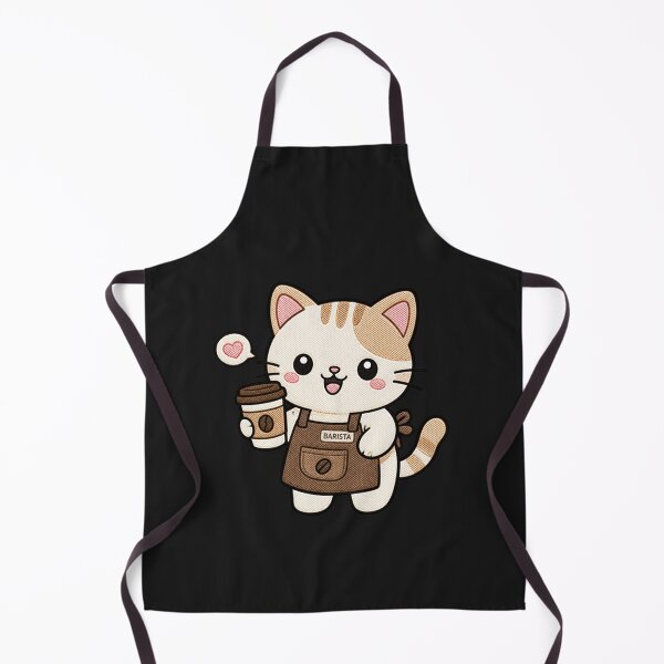 Item preview, Cat Barista – Cute Kawaii Coffee Lover Design designed and sold by ColorSplash123.