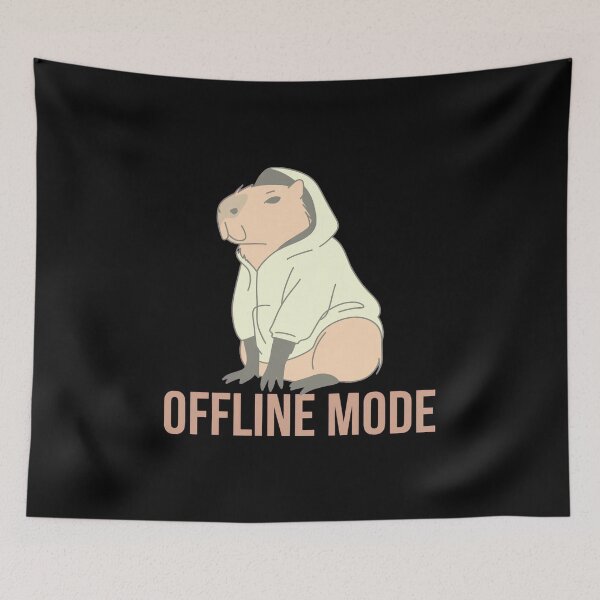 Item preview, capybara offline mode designed and sold by mikoala50.