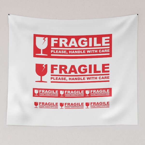 Item preview, Fragile Handle With Care Sticker Pack Shipping Label Design Red Warning Aesthetic designed and sold by UI Expert.