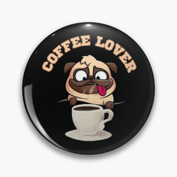 Item preview, "Caffeine-Craving Pug: The Ultimate Coffee Lover" designed and sold by Billion-design.