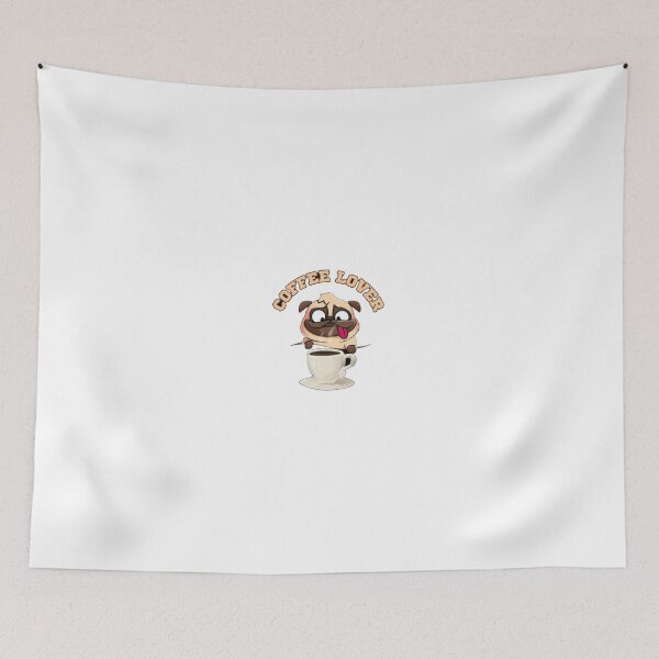 Item preview, "Caffeine-Craving Pug: The Ultimate Coffee Lover" designed and sold by Billion-design.