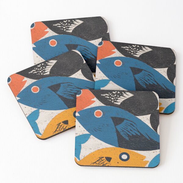 Item preview, Colorful fish patterns on a surface designed and sold by anytka.