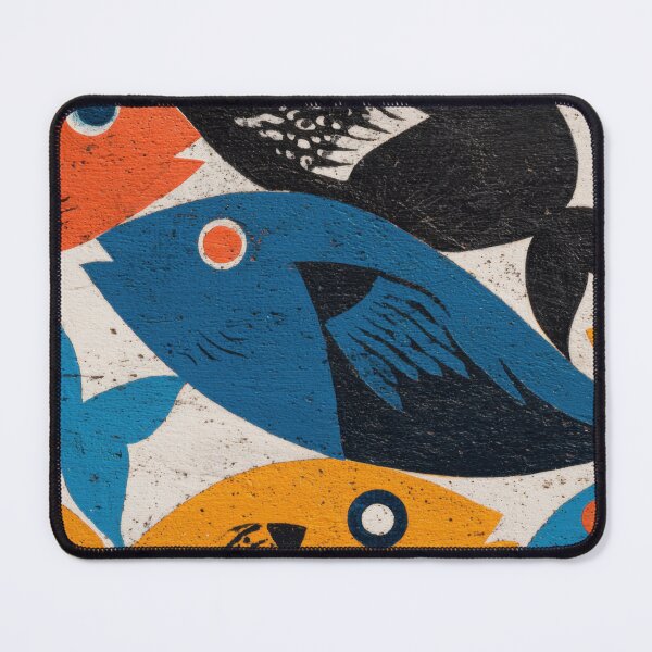 Item preview, Colorful fish patterns on a surface designed and sold by anytka.