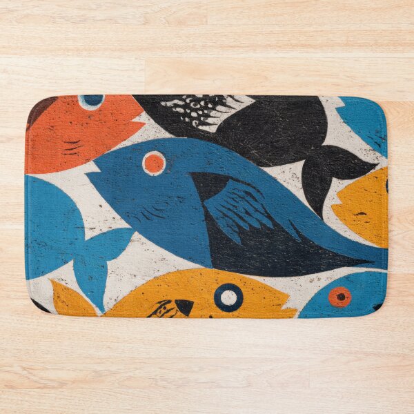 Item preview, Colorful fish patterns on a surface designed and sold by anytka.