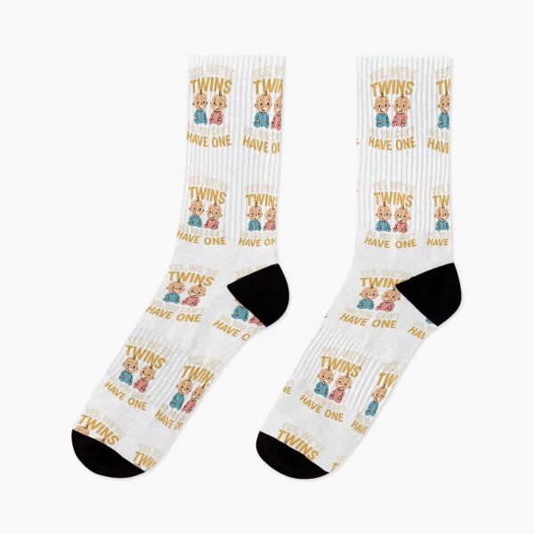 Item preview, Funny colorful baby twins print boy girl with playful quote Yes, we're twins. No, you can't have one designed and sold by Prints Actually.