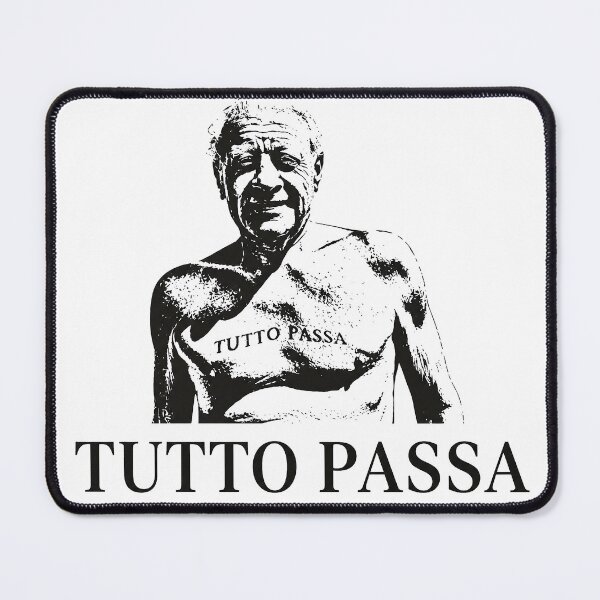 Item preview, Tutto Passa – Minimal Italian Quote T-Shirt designed and sold by bisha.