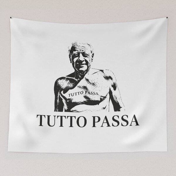 Item preview, Tutto Passa – Minimal Italian Quote T-Shirt designed and sold by bisha.