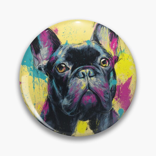 Item preview, Colorful French bulldog mural designed and sold by anytka.