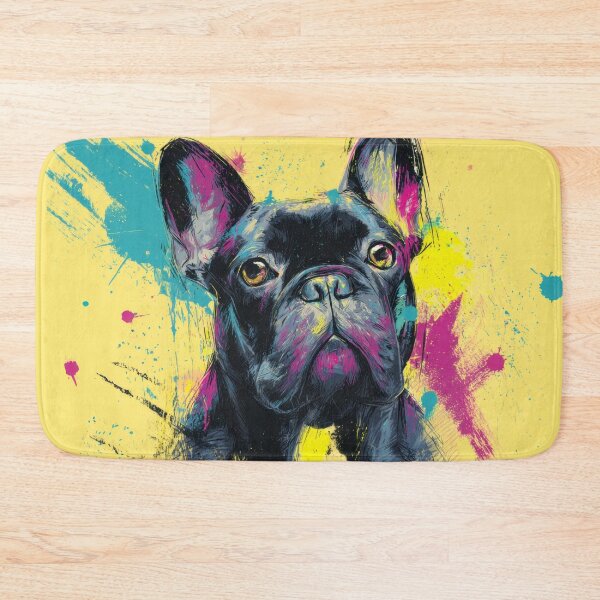 Item preview, Colorful French bulldog mural designed and sold by anytka.