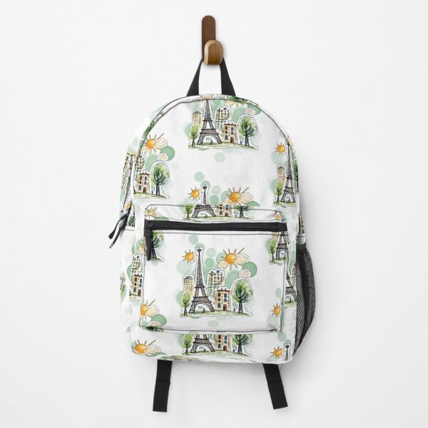Item preview, Cartoon Eiffel Tower with Paris Landscape Cute Travel Design designed and sold by iamKRUK.