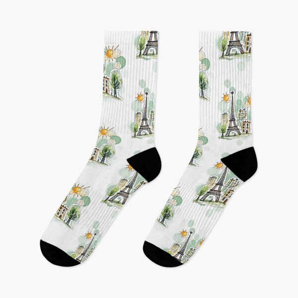 Item preview, Cartoon Eiffel Tower with Paris Landscape Cute Travel Design designed and sold by iamKRUK.