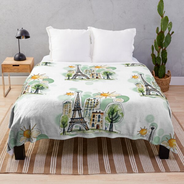 Item preview, Cartoon Eiffel Tower with Paris Landscape Cute Travel Design designed and sold by iamKRUK.
