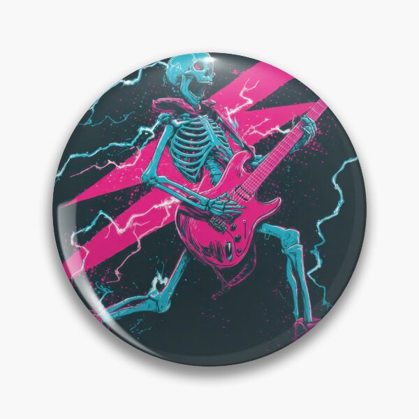 Item preview, Skeleton plays guitar on stage designed and sold by anytka.