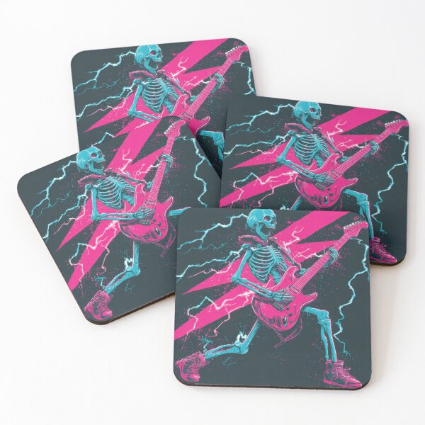 Item preview, Skeleton plays guitar on stage designed and sold by anytka.
