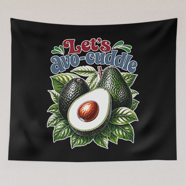 Item preview, Let's Avo Cuddle Funny Avocado Retro Vintage Food Humor Love designed and sold by graphixpolash.