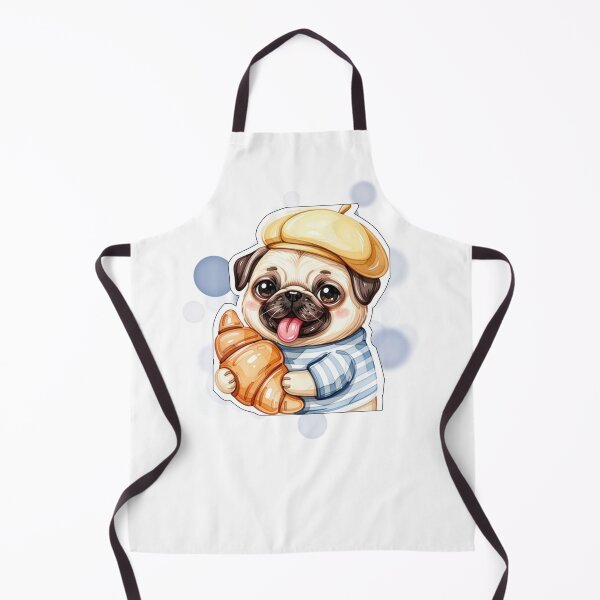 Item preview, French Pug with Beret Holding Croissant France Flag Shirt Design designed and sold by iamKRUK.