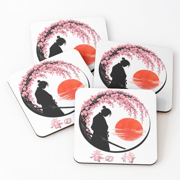Item preview, Samurai Warrior Kanagawa Japanese cherry Blossom, rising sun designed and sold by Lunevalleyart.